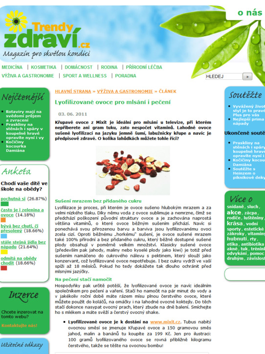TrendyZdraví.cz: 3. 6. 2011
