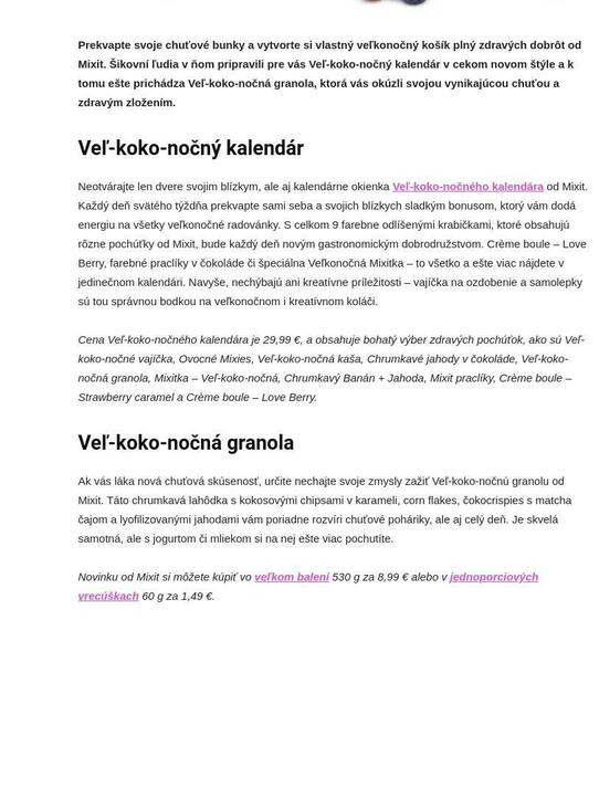  Naozaj to nie je len o vajíčkach: Mixit predstavuje novinky