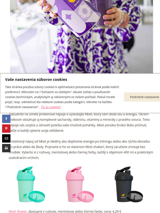 MIXIT PROTEÍNOVÉ NÁPOJE