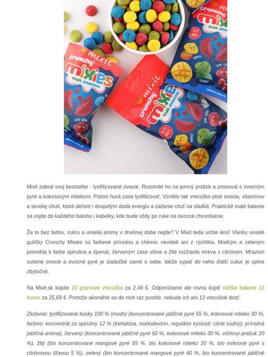 Novinka Crunchy Mixies