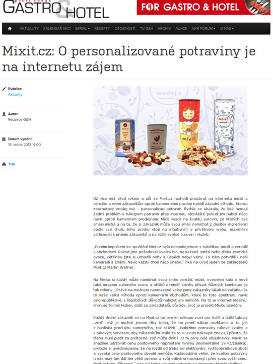 Gastroahotel.cz 18. 1. 2012