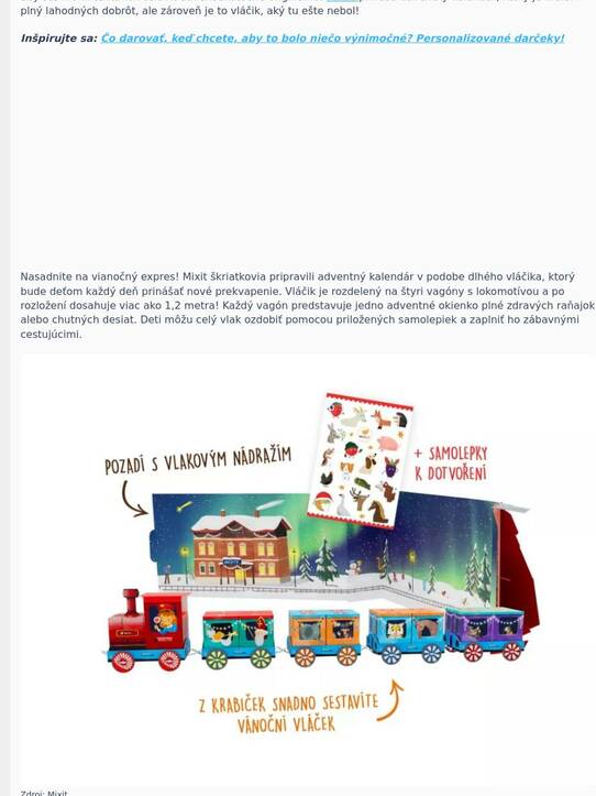 Vyrazte s Mixit na nezabudnuteľnú adventnú jazdu plnú chutí a vôní Vianoc