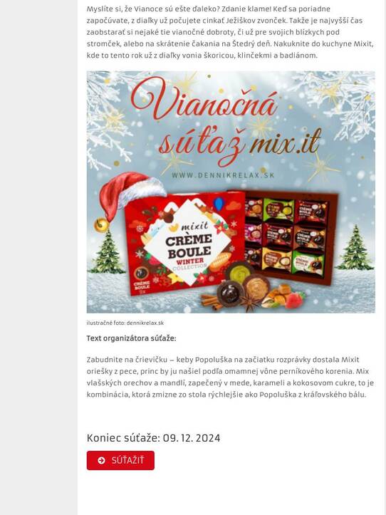 Vianočná súťaž s Mixit
