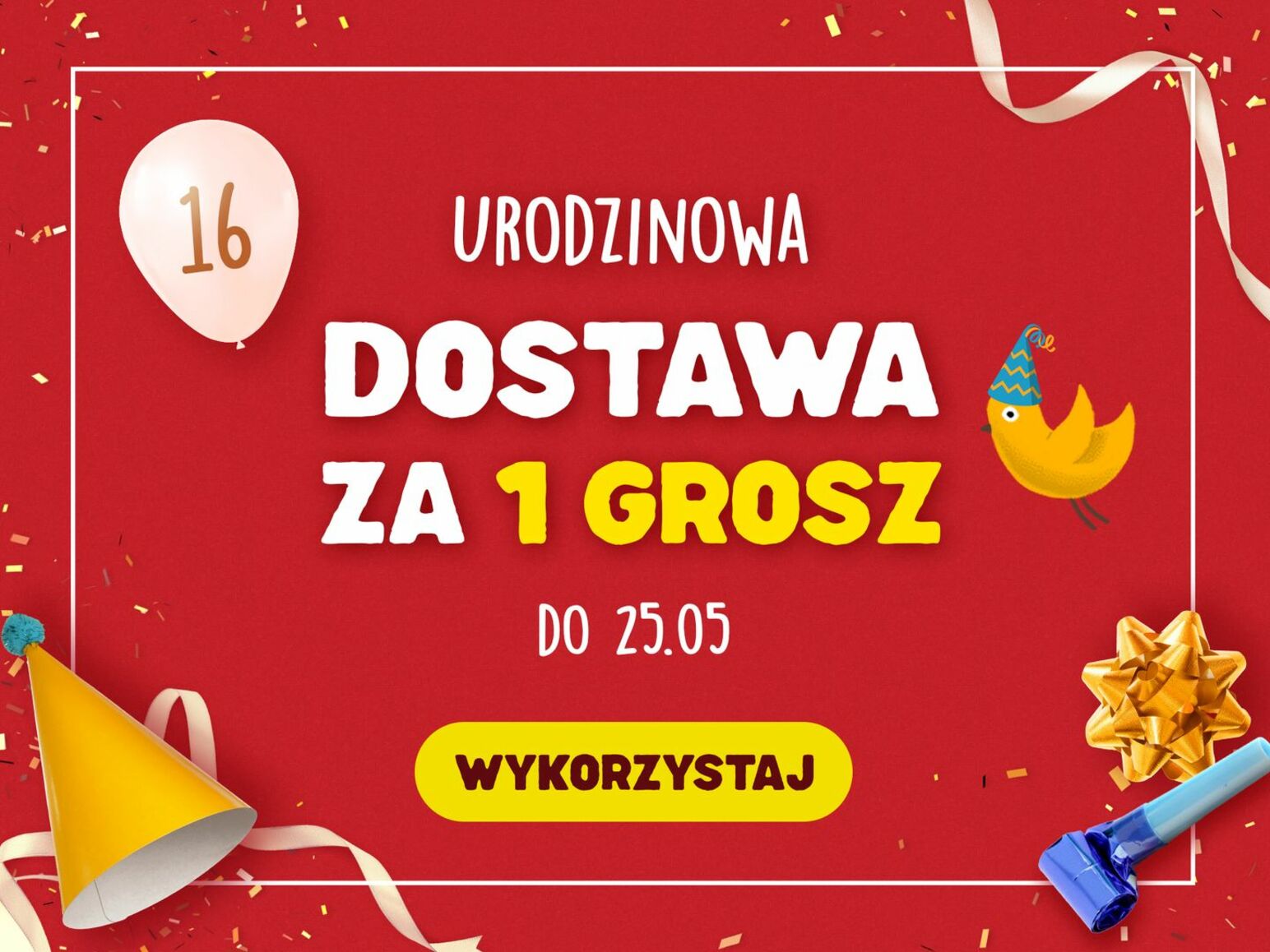 Urodzinowa dostawa za grosz