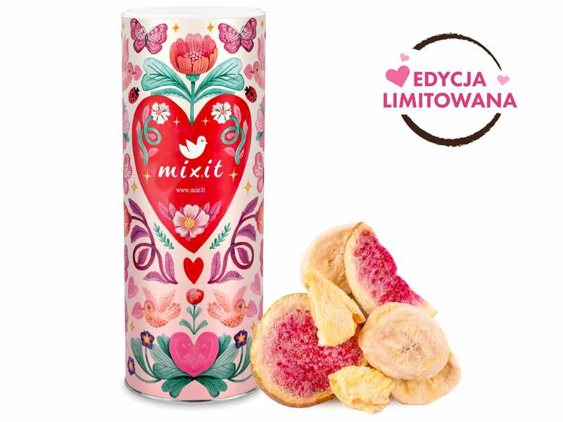 Duże zakochane owoce - Figa, Banan, Ananas