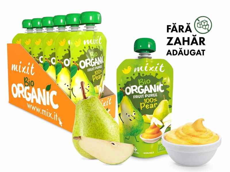 Mixit BIO Punguță cu fructe - 100% Pere (6 buc.)