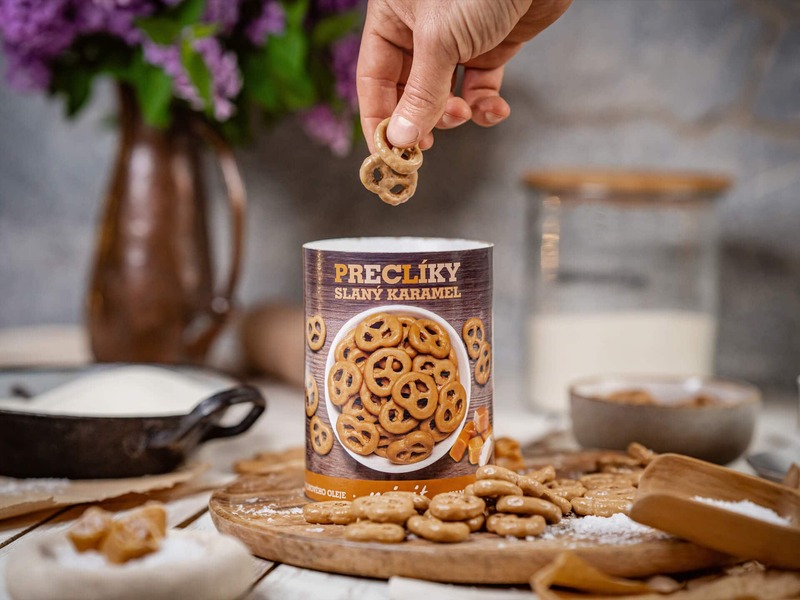 praclíky čokoláda slaný karamel snack soľ maškrta