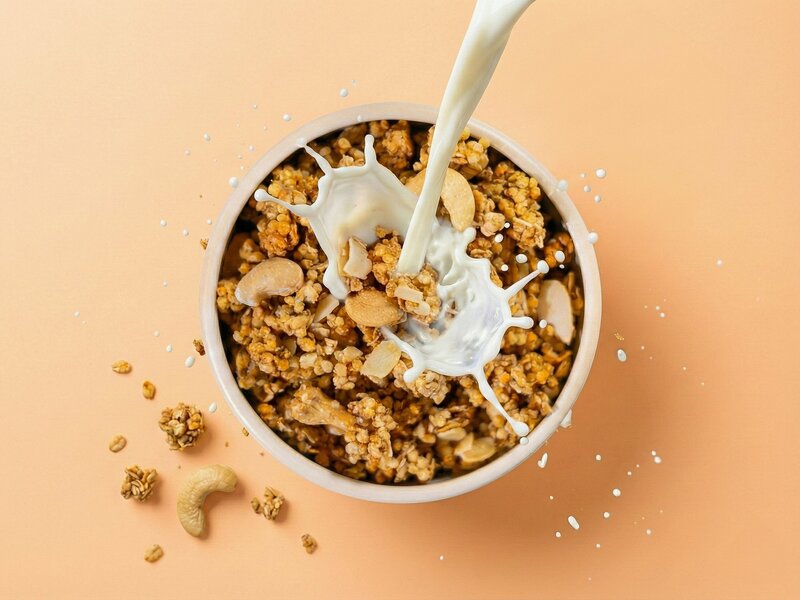 Proteinová granola z pece – Toffee & kešu	