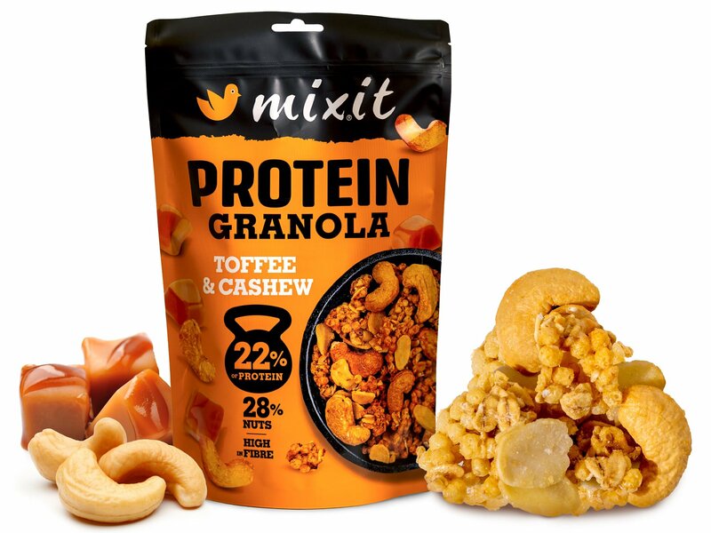 Granola protéinée au four – Toffee & noix de cajou