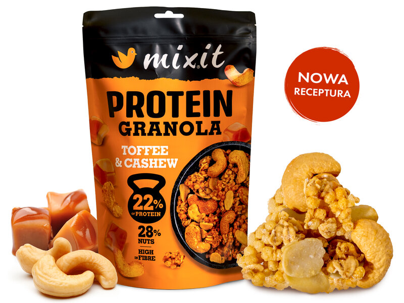 Proteinowa granola z pieca - Toffee & orzechy nerkowca