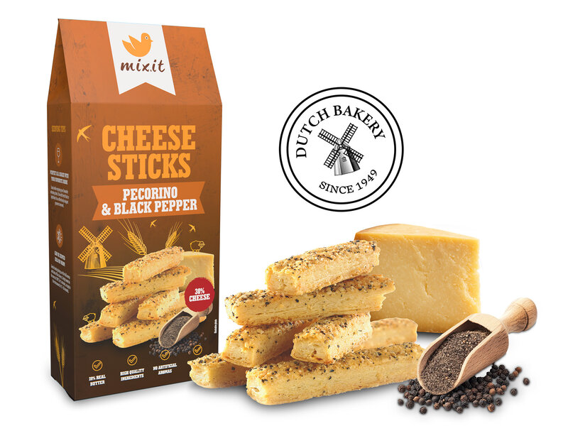 Mixit Dutch bakery – Sticks-uri de brânză cu Pecorino si piper negru
