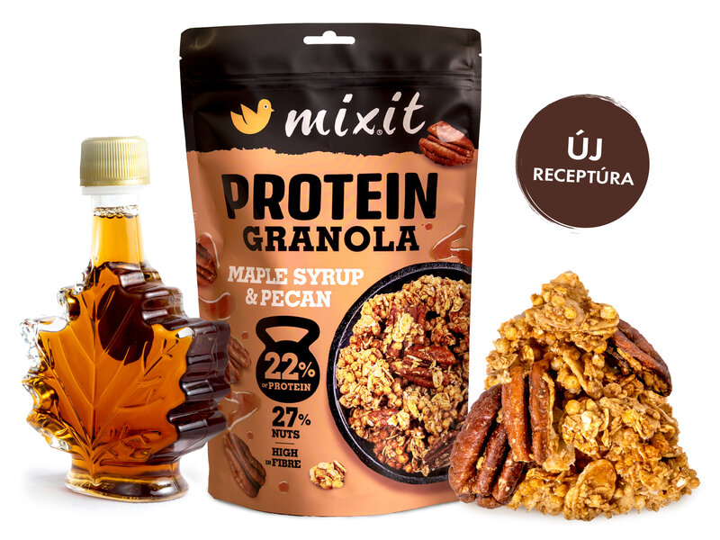Protein granola - Juharszirup & pekándió