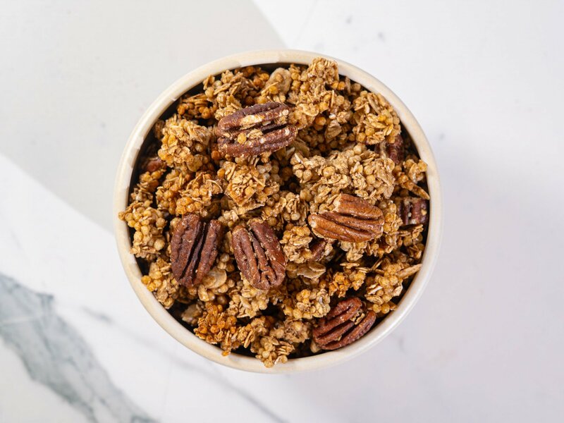 Protein granola - Juharszirup & pekándió