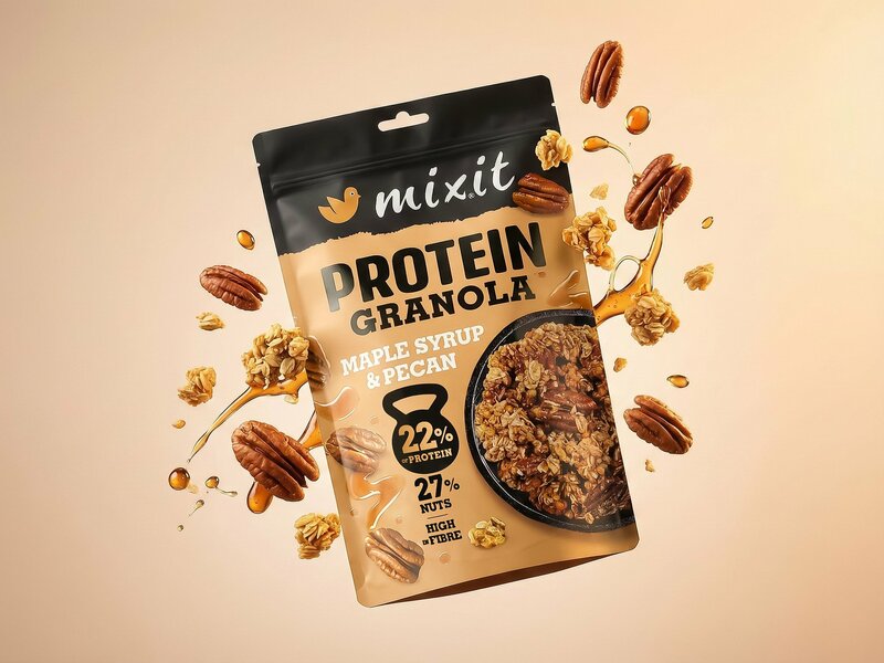 Proteinová granola z pece – Javorový sirup & pekany