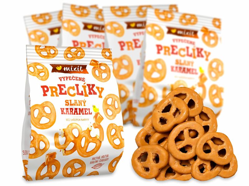 preclíky čokoláda slaný karamel snack svačina sůl