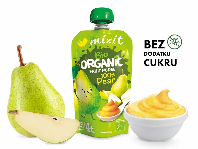 BIO owocowy mus Mixit - 100% Gruszka