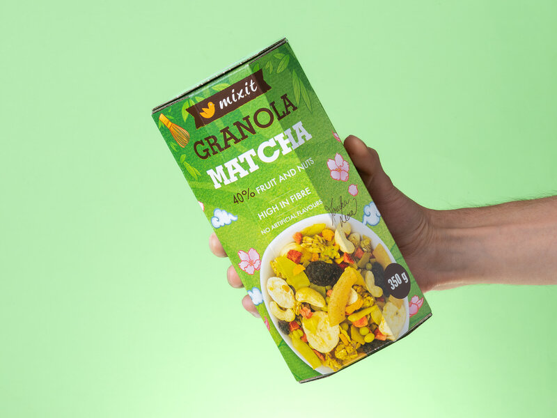 Granola aus dem Ofen - Matcha