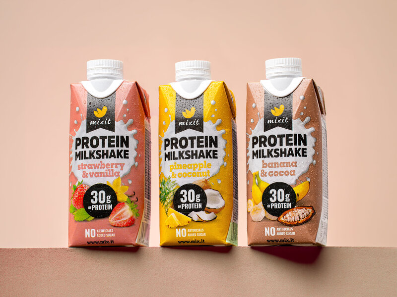 Milkshake proteic Mixit - Banane & Cacao