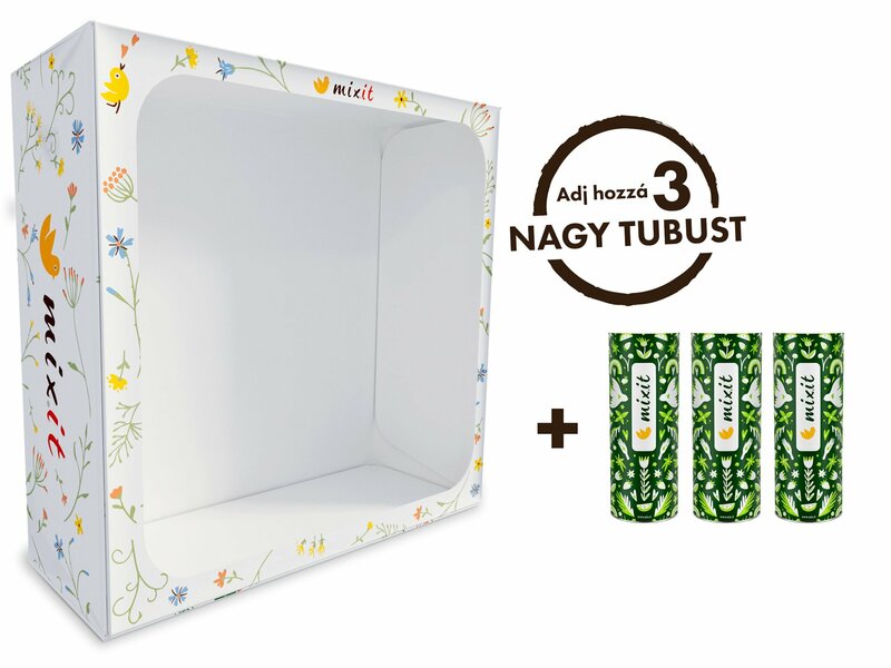 Mixit Virágmintás Ajándék Doboz Három Tubusnak