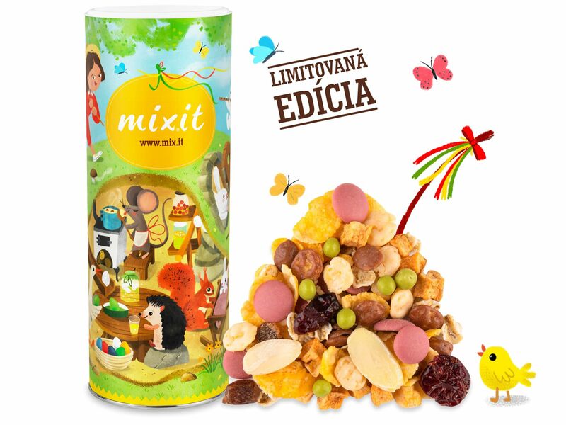 veľká noc mix müsli orechy ovocie raňajky čokoláda