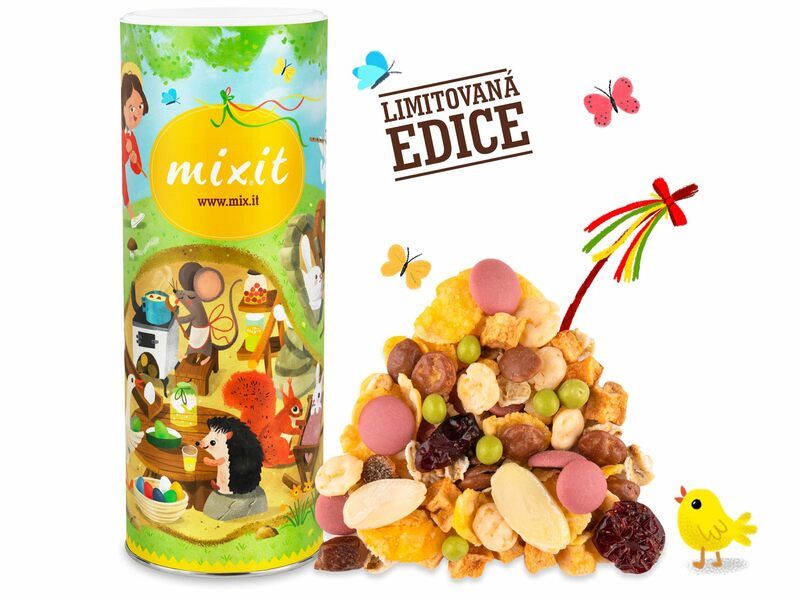velikonoce mix müsli ovoce ořechy snídaně čokoláda