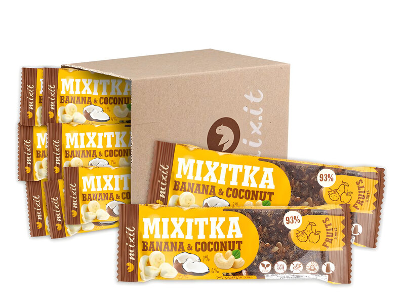 Mixitki BEZ GLUTENU - Banan + Kokos (9 sztuk)