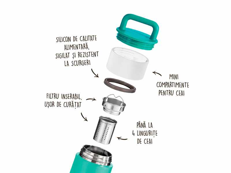 termos filtru ceai 420 ml