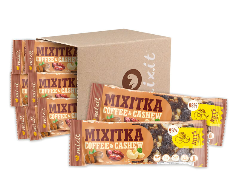 Mixitki BEZ GLUTENU - Kawa  + Orzechy nerkowca (9 sztuk)