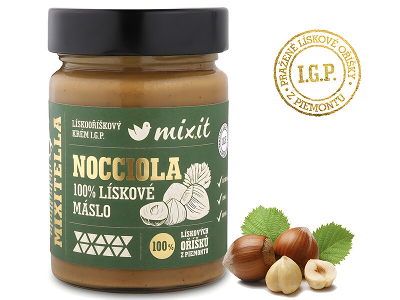 Mixitella 100 % lískový ořech krém pomazánka Piemont palačinky