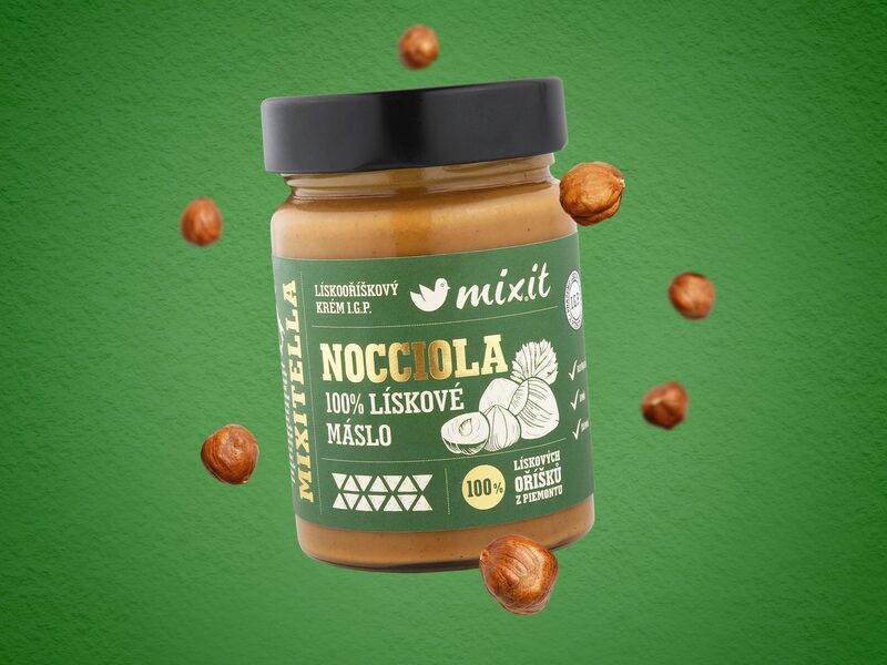Mixitella 100 % lískový ořech krém pomazánka Piemont palačinky