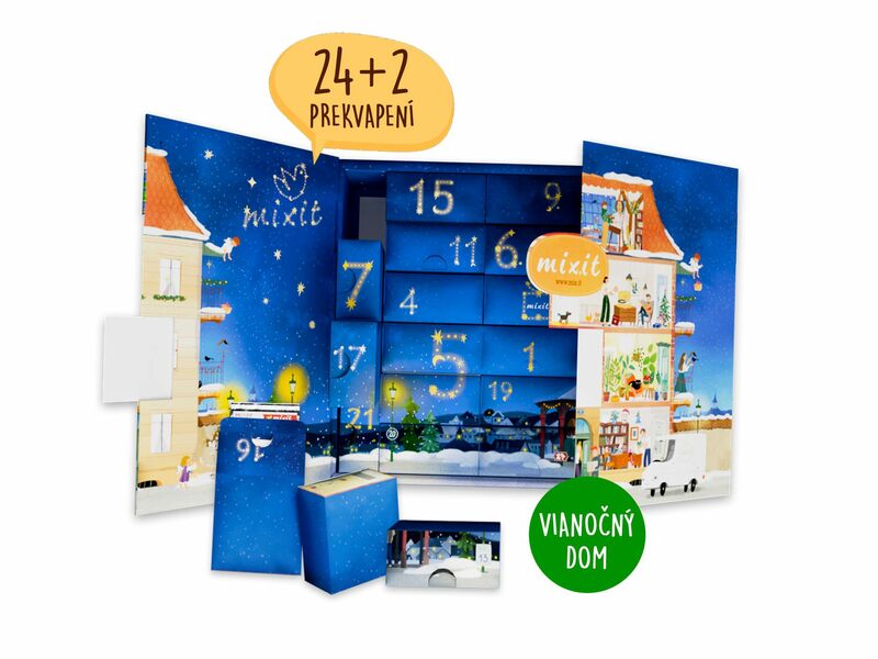 veľký adventný kalendár vianočný dom darček na Mikuláša
