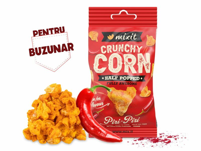 Crunchy corn - Piri piri & piper Cayenne, punguță