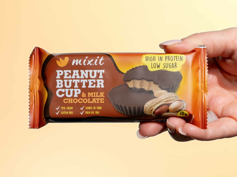 Proteinový Mixit cup – Peanut butter & mléčná čokoláda