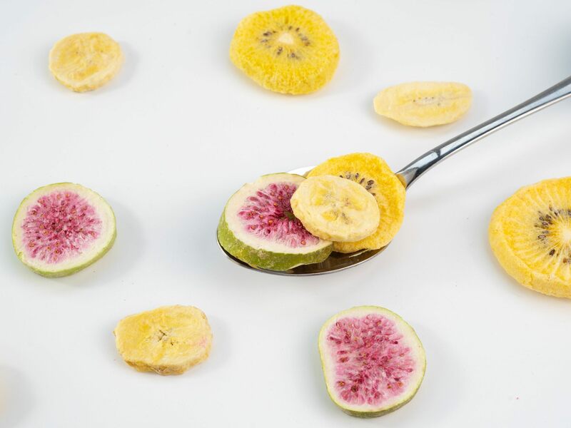 Żółte Kiwi, Figi, Banan - Chrupiące owoce