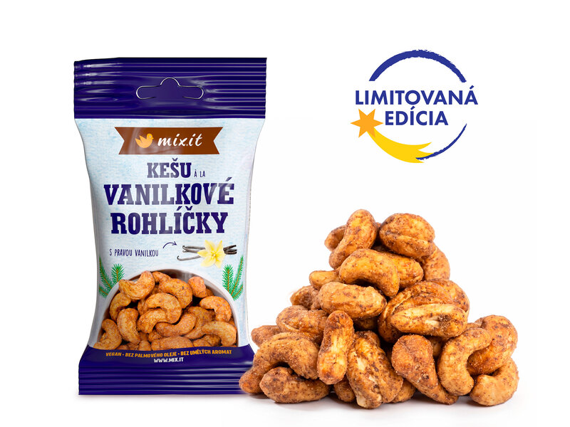Kešu à la vanilkové rožky do vrecka