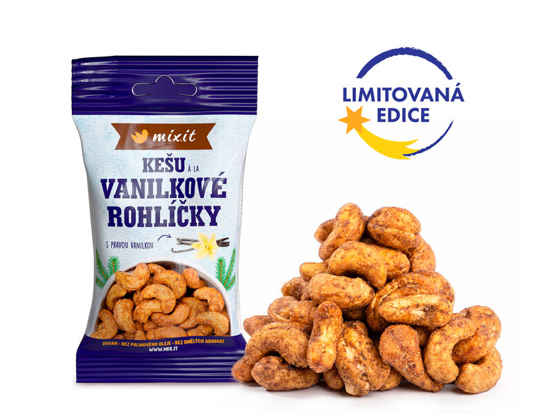 Kešu à la vanilkové rohlíčky do kapsy