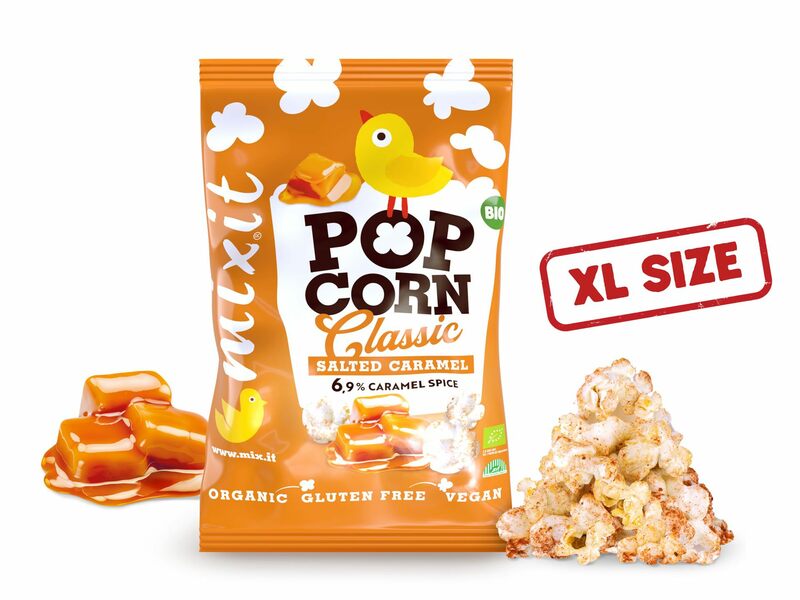 Duży BIO popcorn - Słony karmel