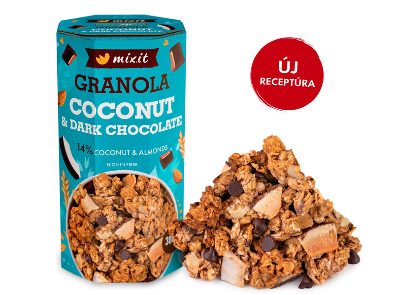 Kemencés granola - Kókusz és étcsokoládé