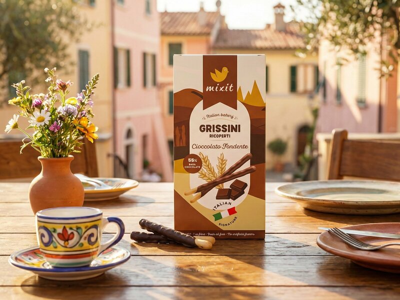 Mixit Italian Bakery – Grissini Ricoperti Cioccolato Fondente