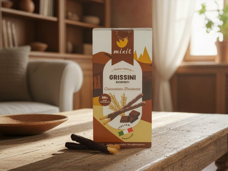 Mixit Italian Bakery – Grissini Ricoperti Cioccolato Fondente