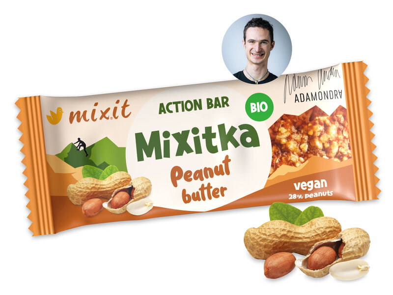 Geschenk - Mixitka BIO Action Riegel von Adam Ondra - Peanut Butter
