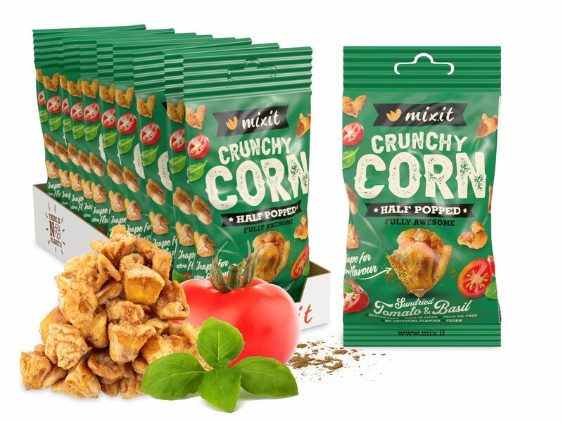 Zsebbe való Crunchy corn - Paradicsom & bazsalikom (10db.) akciós termékkép 1