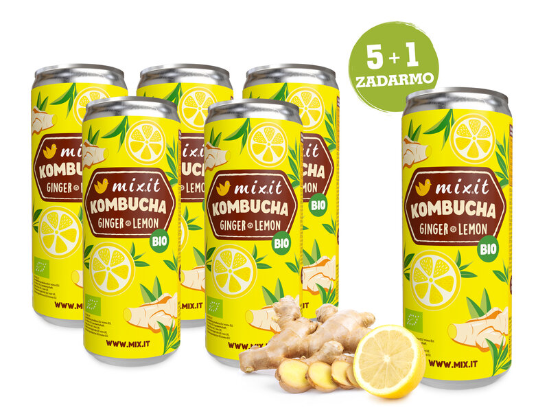 Mixit BIO Kombucha - Ginger & Lemon (6 ks)