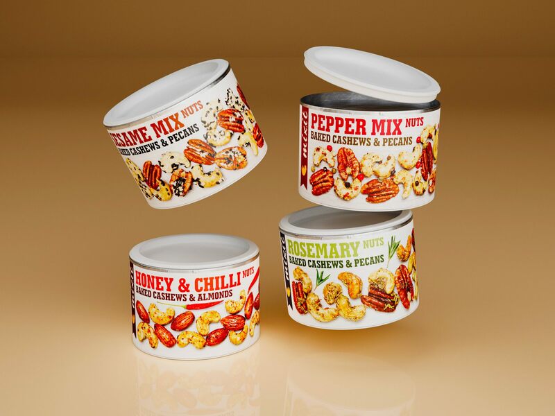 pečené ořechy slaný snack sada oslava