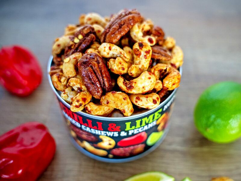 ořechy kešu pekan habanero chilli limetka pec