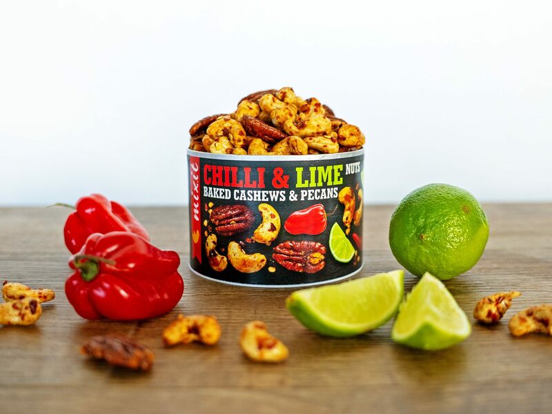 ořechy kešu pekan habanero chilli limetka pec