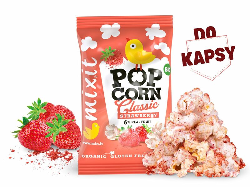 BIO popcorn – Jahoda do kapsy (13 g)