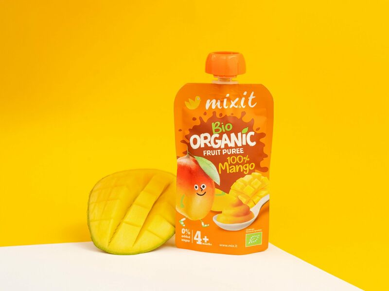 Mixit BIO ovocná kapsička – přesnídávka se 100% mangem