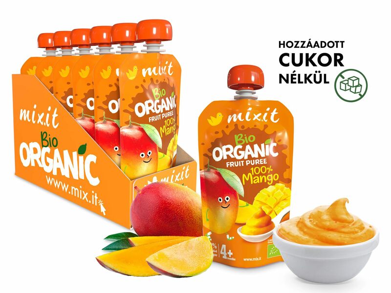 Mixit Bio Gyümölcspüré - 100% Mangó (6Db.)