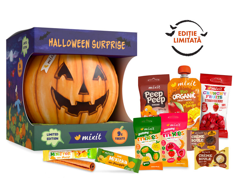Dovleac de Halloween plin cu bunătăți